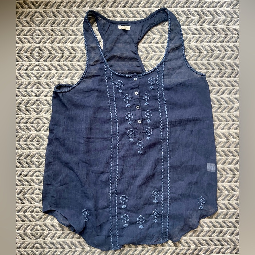 AE Embroidered Sleeveless Top